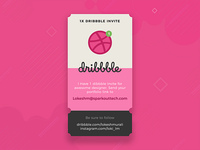 1 Dribbble Invite Giveaway! dribbble giveway invitation invite