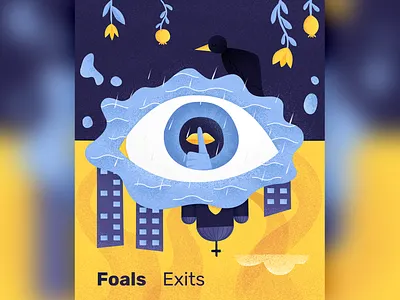 Foals - Exits (music artwork) abstract exits foals grainy illustration illustration art music music art music artwork photoshop