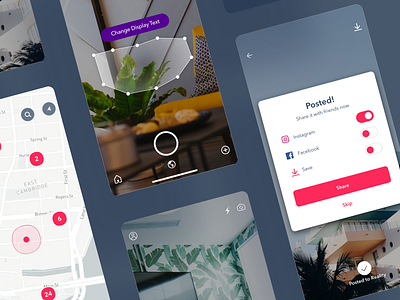 Augmented Reality Social iOS App app ar augmented reality camera ios iphone mobile photo app social ui