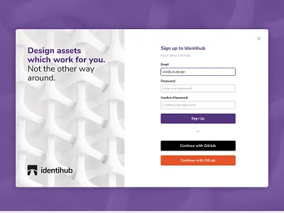 Identihub Sign Up Page Exploration dailyui dailyui 001 identihub signup ui ux design