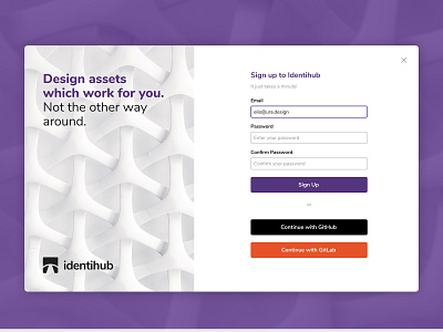 Identihub Sign Up Page Exploration dailyui dailyui 001 identihub signup ui ux design