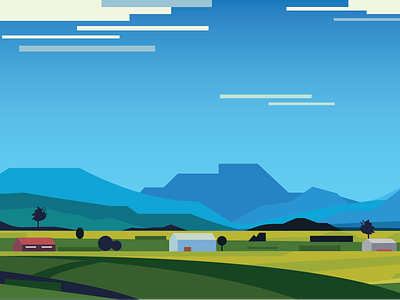 Taiwan landscape adobe illustrator design field flat illustration landscape landscape illustration plain taiwan vector