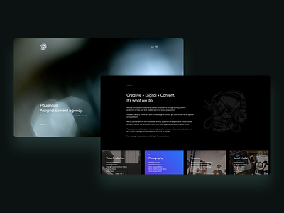 Pauahaus Website agency brand brand identity branding clean dark design design agency digital identity landing landing page minimal ui web website