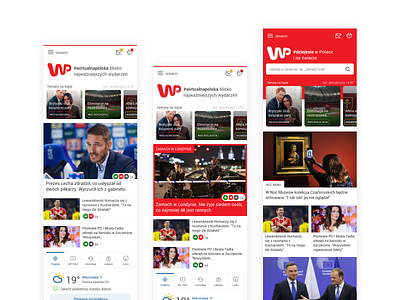 WP Alternative versions design mobile news ui ux wirtualnapolska wp