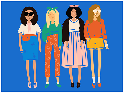 Girls girls illustration