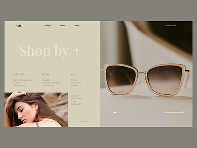 Fashion landing page brand branding clean design flat icon identity interface interface design landing design landing page landing page concept minimal type typography ui ux vector web website