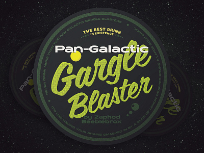 A much needed Gargle Blaster Coaster coaster douglas adams drink gargle blaster illustration playoff playoffs sticker mule