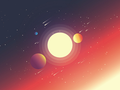 Solar galaxy illustration space sun vector