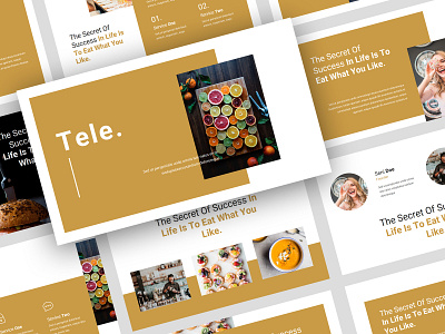 Tele - Food PowerPoint Template agency business cafe company cooking creative food food drink modern powerpoint powerpoint template presentation restaurant template