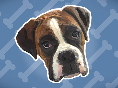 Poly Portrait - Jesse the Boxer Dog boxer jesse poly poly portrait vector