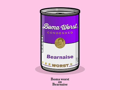 BOMA worst au Bearnaise affinitydesigner andy warhol belgium design fc de kampioenen flat graphic illustration kampioenen product vector