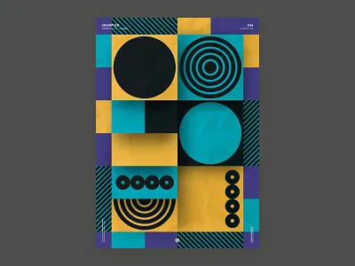 Crumpled cool fine art graphic design inspiration poster poster a day poster art poster challenge poster collection vector