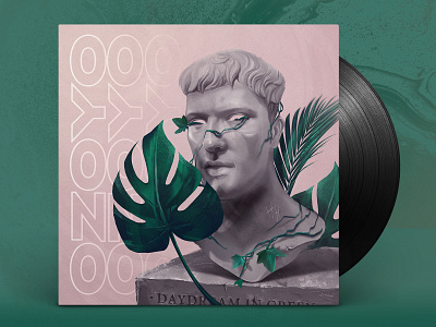 Daydream in Green album bust daydream design dribbble flower green hello hellodribbble illustration leaf lofi ozoyo pink plant sculpture vinyl