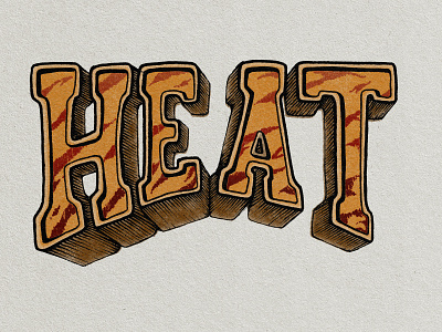 Heat Typography album cover hand letter hand lettering illustration type typography