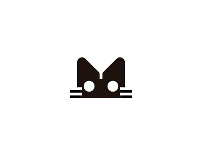 Cat animal black cat cat kitten geometric icon illustration line logo mark minimal symbol