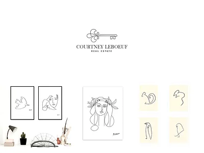 Logo for Courtney Laboeuf - Real Estate key logo picasso real estate