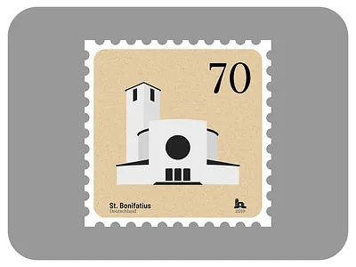 St. Bonifatius | Churches of Leipzig affinity designer architecture church graphic design icon illustration madeinaffinity minimal stamp texture vector