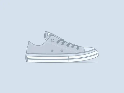 Converse Low Top adobe illustrator adobe illustrator cc converse design graphic design grey illustration low top neutral shoes trainers vector