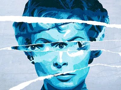 Ripped Marion Crane art artwork collage design illustration illustrator instaart ripped poster stencil tear tornpaper wip