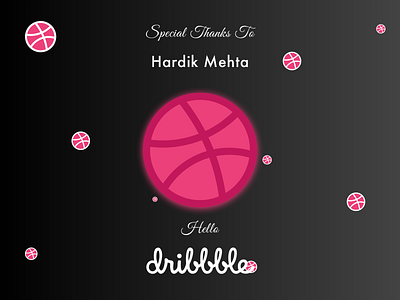 Hello Dribbble dribbble dribbble ball hello hello dribbble hello world invitaion thanks