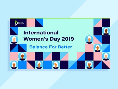 IWD Landing Page 01 character digital illustration geometric design hair illustration international womens day landing page landing page design pattern people ui vector web design woman women