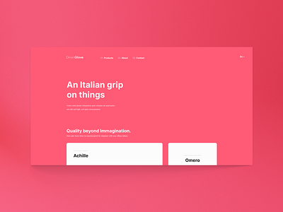E-commerce landing clean design gloves hero interface landing landing page pink ui ux web web design webdesign website