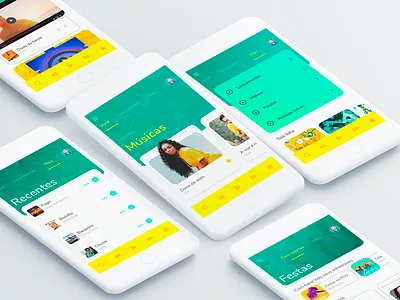 Brazil Music app app design flat ui ux web