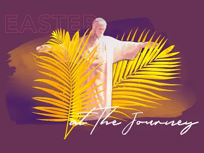 Easter At The Journey church crtvmin easter gold fish jesus palms royal logo sermon art sermon series