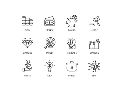 Finance set icon finance icons money