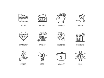 Finance set icon finance icons money