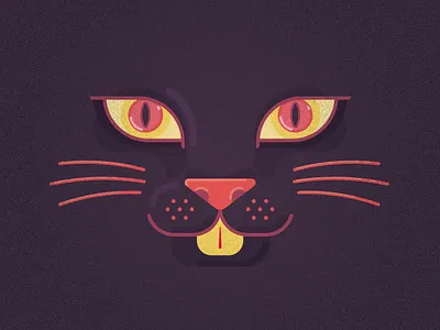 Kitty Dark cat dark illustration kitty texture three color vector
