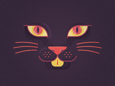 Kitty Dark cat dark illustration kitty texture three color vector