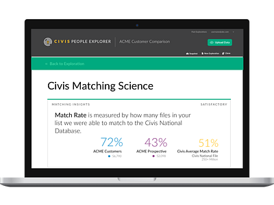 Data Matching UI data analytics design desktop ui