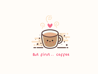 But first.. coffee coffee cup cute happy heart mug