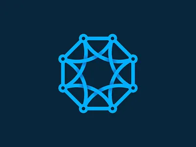 Octagon Circuit abstract circuits fiber icon logo modern octagon optic vector