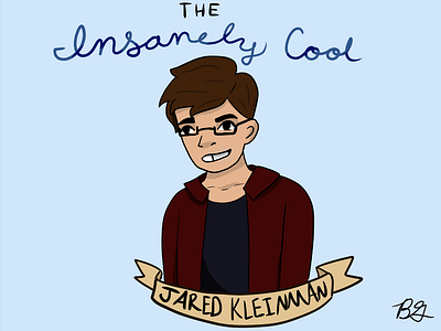 The Insanely Cool Jared Kleinman art blue brooklynn brooklynn giblette connor connor murphy cool dear evan hansen digital drawing gap giblette glasses hair insane jacket jared kleinman red teeth