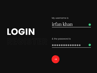 Login Concept colors concept digital font login simple typegraphy tyson