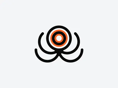 Octo Symbol! abstract animal aqua brand branding fish geometric icon illustration logo logo design logodesign mark monochrome monogram monomark octopus symbol