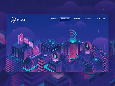 The future of a smart city app design illustration ui web 插图 设计