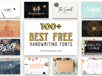 100+ Beautiful Free Handwriting Fonts For Designers 2019 clean connected contemporary cool cursive elegant fancy font handmade handwriting handwriting font handwritten informal letter lettering logo modern natural opentype playful