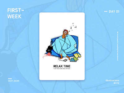 Relax time design illustration ui