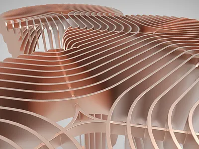 zoomed Rose side table flow furniture industrial design keyshot lines modipow product design product presentation rendering sheet metal side table stool