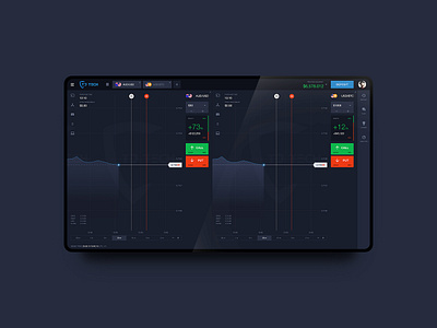 TJ TECH - binary option dashboard binary blockchain blue coin crypto cryptocurrency dashboard exchange interface material ui ux web website