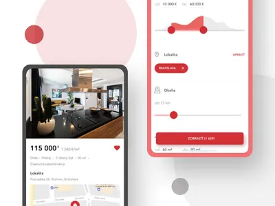 iOS Retail Estate App Nehnutelnosti app design minimalistic mobile mobileapp re retail ui uiux ux