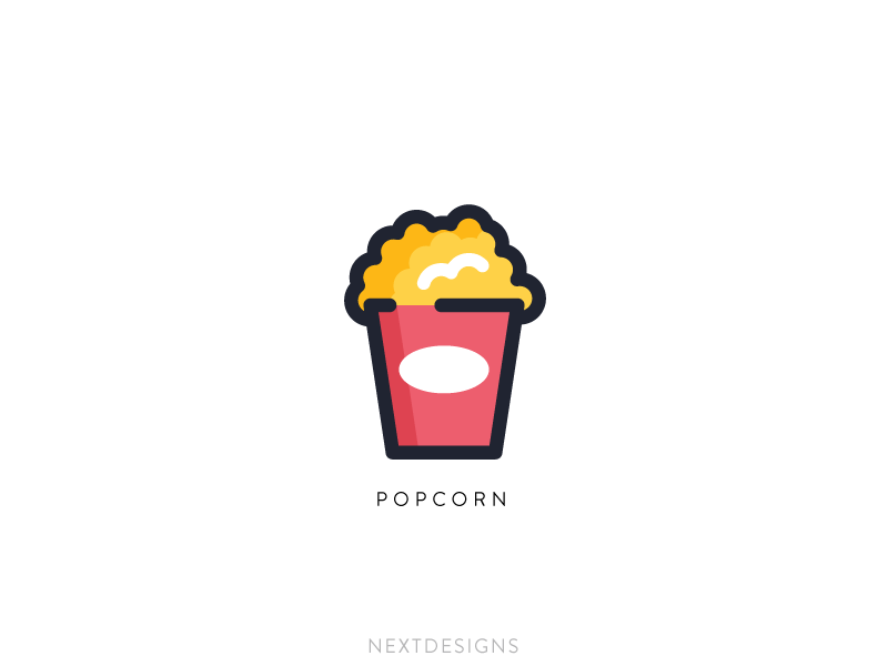 Popcorn icon categories icon category film flat design food food icon gif icon iconography icons icons design icons process illustration illustrator movies photoshop playoff playoffs pop corn popcorn