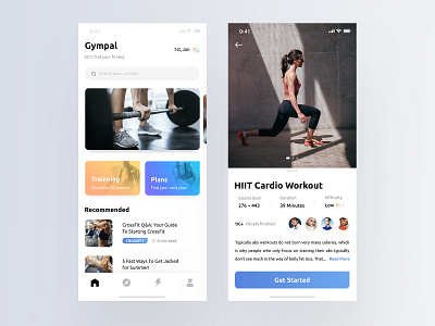 Fitness App fitness flat gym plan training ui ux workout