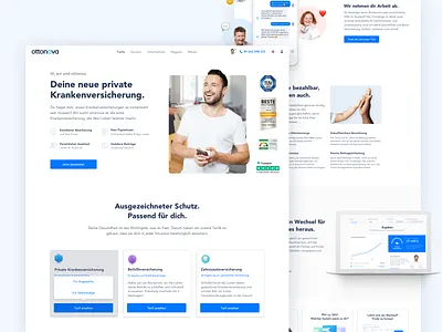 ottonova Home Page Redesign clean health landingpage ui ux webdesign website white