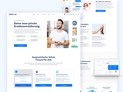 ottonova Home Page Redesign clean health landingpage ui ux webdesign website white