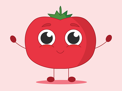 Hugs? adobe illustrator character design food healthy eating healthy food illustration red tomato tomatoes vector vegetable vegetables