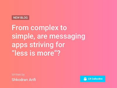 New blog app illustration messaging app ux ui design uxcollective
